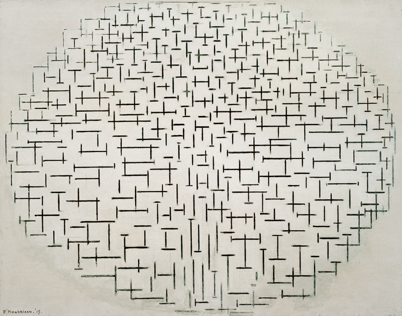 Composition in b&w a Piet Mondrian