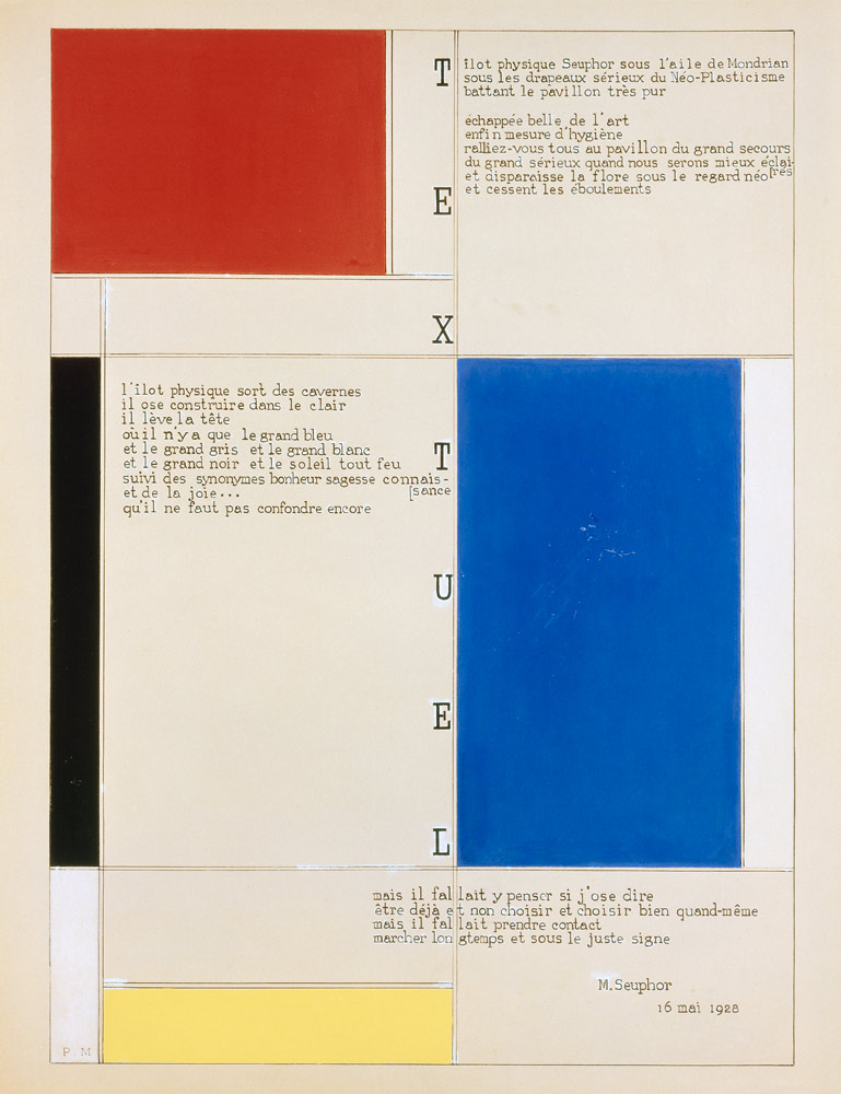 Tableau-Poeme a Piet Mondrian