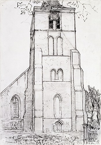 Church Tower at Domburg a Piet Mondrian