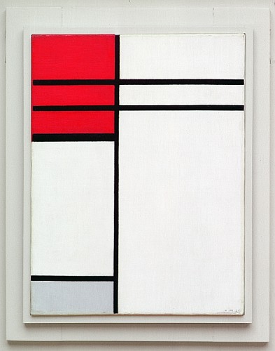 Composition (A) in Red and White a Piet Mondrian