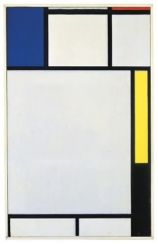 Composition with blue a Piet Mondrian