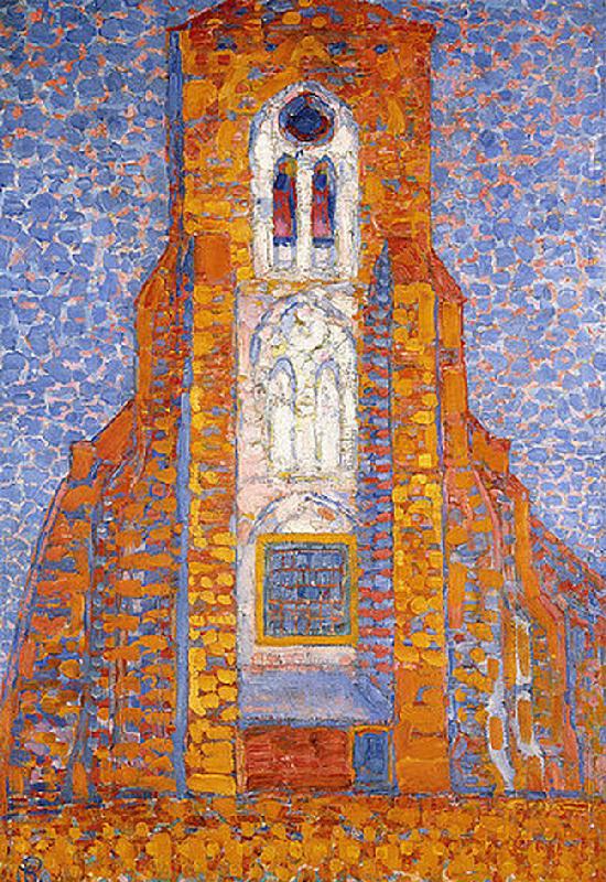 Die Kirche von Zoutelande a Piet Mondrian
