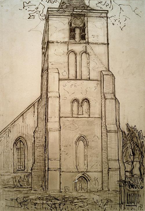 Church in Domburg a Piet Mondrian