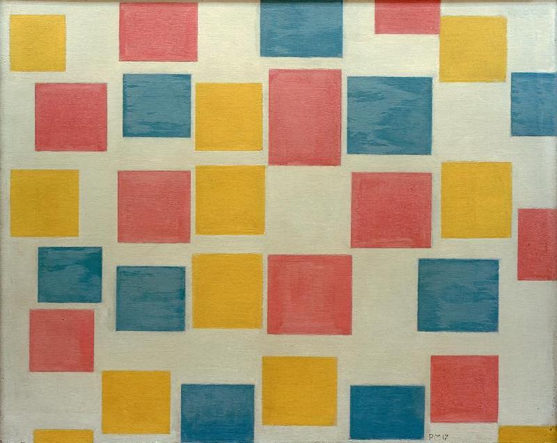 Composition with Coloured Areas a Piet Mondrian