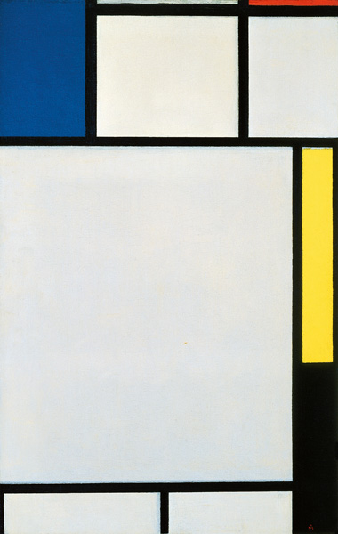 Komposition in blau, rot, gelb und schwarz a Piet Mondrian
