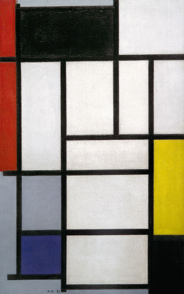 Composizione con Rosso, Nero, Giallo, Blu e Grigio a Piet Mondrian