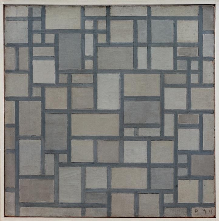 Composition With Lattice a Piet Mondrian