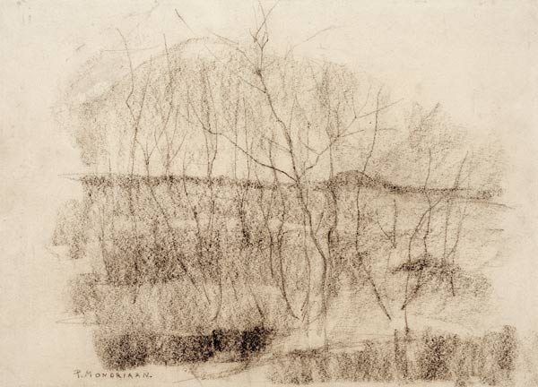 Landscape with trees a Piet Mondrian