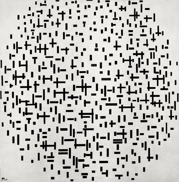Line Composition a Piet Mondrian