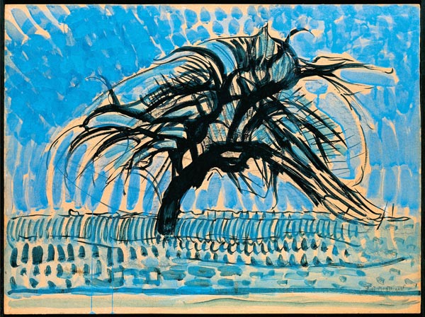 Der blaue Baum a Piet Mondrian