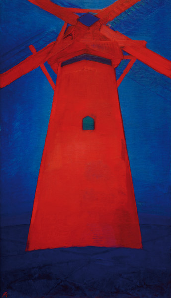 Mulino rosso a Domburg a Piet Mondrian