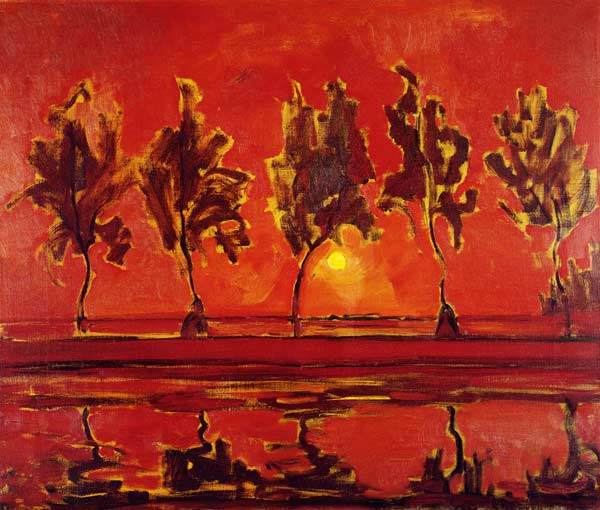 Trees on the Gein: Moonrise a Piet Mondrian