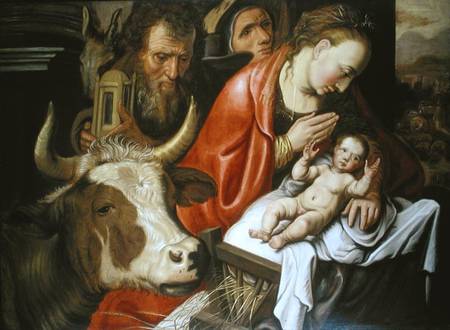 The Adoration of the Shepherds a Pieter Aertzen