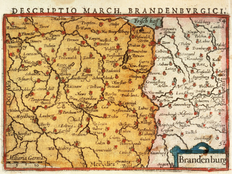 Map of Mark Brandenburg 1606 a Pieter Berts