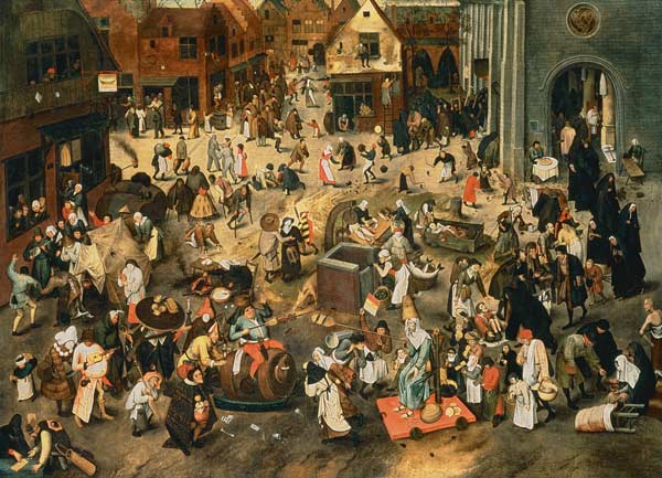 Quarrel of the carnival with the period of fasting a Pieter Brueghel il Vecchio