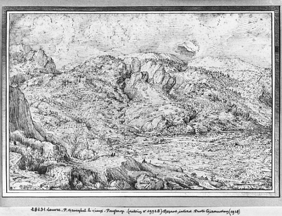 Alpine landscape a Pieter Brueghel il Vecchio
