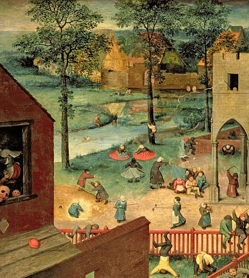 Children''s Games (Kinderspiele), 1560 (detail of 68945) a Pieter Brueghel il Vecchio