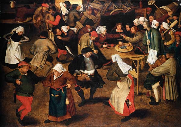 The Indoor Wedding Dance a Pieter Brueghel il Vecchio