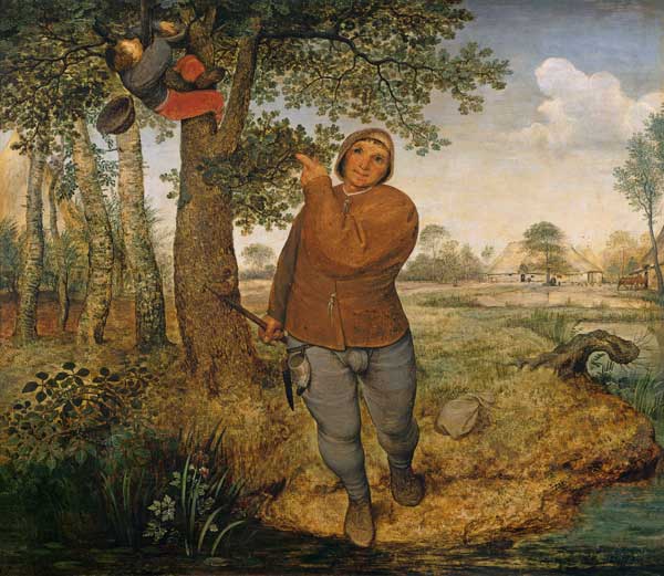 The bird thief. a Pieter Brueghel il Vecchio