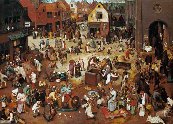 Der Kampf zwischen Fasching und Fasten a Pieter Brueghel il Vecchio