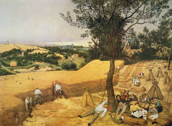 Serie dedicata ai mesi- La raccolta del grano - Luglio a Pieter Brueghel il Vecchio
