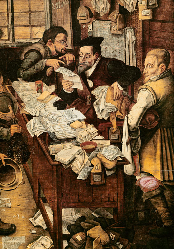 The Payment of the Yearly Dues  (detail of GIR79511) a Pieter Brueghel il Giovane