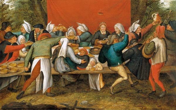 A Wedding Feast (panel) a Pieter Brueghel il Giovane