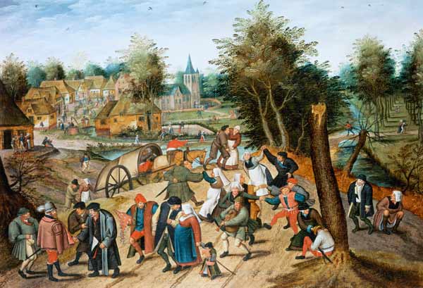 The Return from the Kermesse (panel) a Pieter Brueghel il Giovane