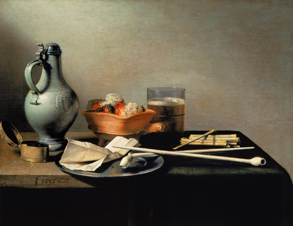 Still Life with Clay Pipes a Pieter Claesz