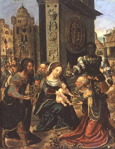 The Adoration of the Magi (panel) a Pieter Coecke van Aelst