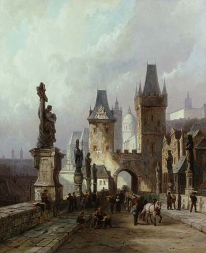 Charles Bridge, Prague a Pieter Cornelis Dommerson