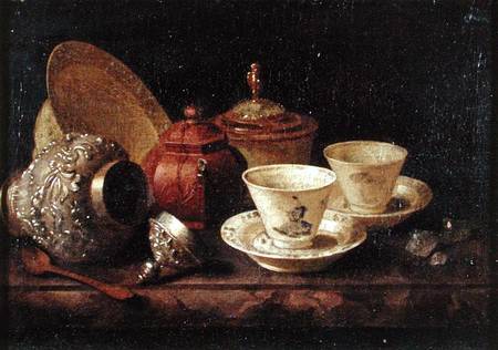 Still Life with Tea Cups a Pieter Gerritsz. van Roestraten