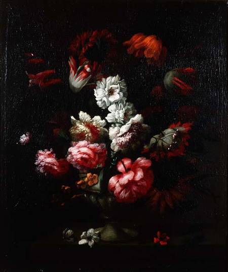 Still life of flowers in an urn (pair of 78177) a Pieter Hardime