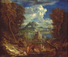 Landschaft mit badenden Nymphen a Pieter I. Rysbraek