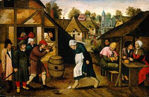 The wobbling dance. a Pieter Brueghel III (figlio di P.B Il giovane)