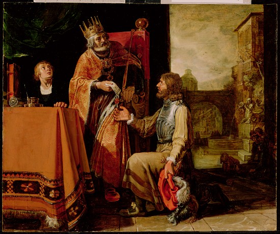 King David Handing the Letter to Uriah a Pieter Lastman