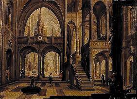 Interior of a Gothic church