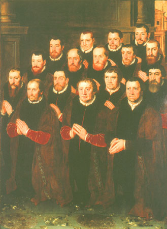 Portraits of the saints brotherhood (right wing) a Pieter Pourbus