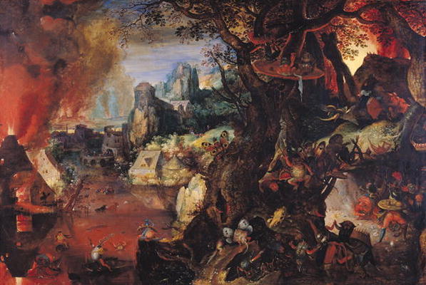 The Temptation of St. Anthony (oil on copper) a Pieter Schoubroeck