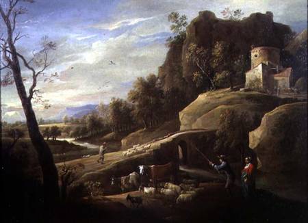 Landscape with Farmers tending their Animals a Pieter the Younger Mulier
