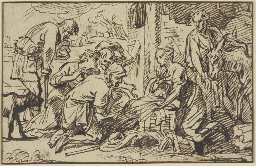 Adoration of the shepherds a Pieter van Mol