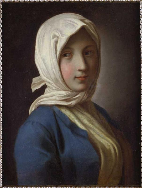 Portrait of a girl with Kopftuch a Pietro Antonio Conte Rotari
