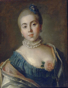 Bildnis der Prinzessin A. Golitzina (1739-1816) a Pietro Antonio Conte Rotari