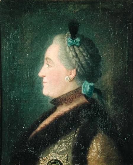 Portrait of Catherine II (1729-1796) of Russia a Pietro Antonio Conte Rotari