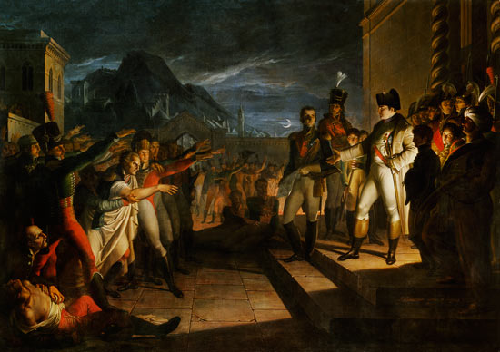Saxon citizens subscribe to Napoleon after the battle of Jena. Date a Pietro Benvenuti