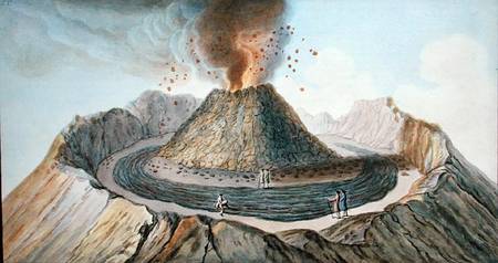 Interior of the Cone of Vesuvius Before the 1767 Eruption, plate 9 from 'Campi Phlegraei: Observatio a Pietro Fabris