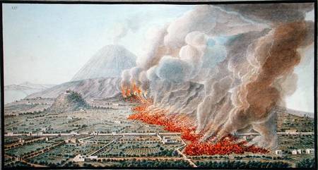 View of an eruption of Mt. Vesuvius which began on 23rd December 1760 and ended 5th January 1761, pl a Pietro Fabris