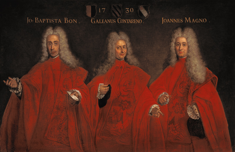 Portrait of three lawyers, Giovanbattista Bon, Galeano Contarini and Giovanni Magno a Pietro Uberti