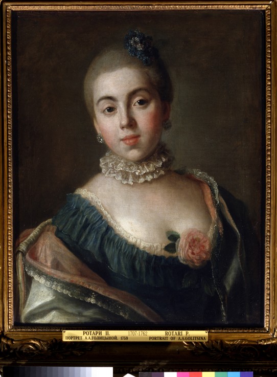 Portrait of Countess Anna Alexandrovna Golitsyna, Baroness Stroganova (1739-1816) a Pietro Antonio Rotari