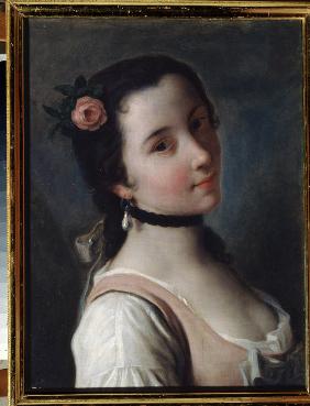 A girl with a rose